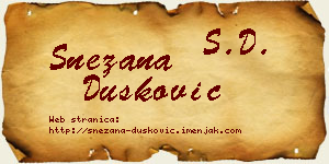 Snežana Dušković vizit kartica